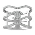 thumbnail image 1 of ARAIYA FINE JEWELRY 10K White Gold Round Cluster Diamond Engagement Ring (3/8 cttw, I2-I3 Clarity, I-J Color) Size 7.5, 1 of 5