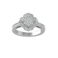 thumbnail image 1 of ARAIYA FINE JEWELRY 10K White Gold Round Cluster Lab Grown Diamond Engagement Ring (1/2 cttw, VS Clarity, D-F Color) Size 5.5, 1 of 4
