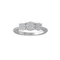 thumbnail image 1 of ARAIYA FINE JEWELRY 10K White Gold Round Cluster Lab Grown Diamond Engagement Ring (1/2 cttw, VS Clarity, D-F Color) Size 7.5, 1 of 4