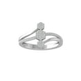 thumbnail image 1 of ARAIYA FINE JEWELRY 10K White Gold Round Cluster Lab Grown Diamond Engagement Ring (1/3 cttw, VS Clarity, D-F Color) Size 10, 1 of 4