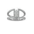 thumbnail image 1 of ARAIYA FINE JEWELRY 10K White Gold Round Cluster Lab Grown Diamond Engagement Ring (1/3 cttw, VS Clarity, D-F Color) Size 8, 1 of 4