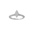 thumbnail image 1 of ARAIYA FINE JEWELRY 10K White Gold Round Cluster Lab Grown Diamond Engagement Ring (1/3 cttw, VS Clarity, D-F Color) Size 9, 1 of 4