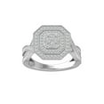 thumbnail image 1 of ARAIYA FINE JEWELRY 10K White Gold Round Cluster Lab Grown Diamond Engagement Ring (3/4 cttw, VS Clarity, D-F Color) Size 9.5, 1 of 4