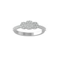 thumbnail image 1 of ARAIYA FINE JEWELRY 10K White Gold Round Cluster Lab Grown Diamond Engagement Ring (5/8 cttw, VS Clarity, D-F Color) Size 8.5, 1 of 4
