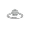 thumbnail image 1 of ARAIYA FINE JEWELRY 10K White Gold Round Cluster Lab Grown Diamond Engagement Ring (5/8 cttw, VS Clarity, D-F Color) Size 8.5, 1 of 4