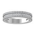 thumbnail image 1 of ARAIYA FINE JEWELRY 10K White Gold Round-shape Diamond Anniversary Ring (3/4 cttw, I2-I3 Clarity, I-J Color) Size 9, 1 of 5