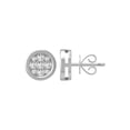 thumbnail image 1 of ARAIYA FINE JEWELRY 10K White Gold Round Diamond Cluster Stud Earrings (1/6 cttw, I2-I3 Clarity, I-J Color), 1 of 6