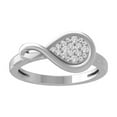 thumbnail image 1 of ARAIYA FINE JEWELRY 10K White Gold Round Diamond Fashion Band Ring (1/6 cttw, I2-I3 Clarity, I-J Color) Size 6.5, 1 of 6