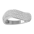 thumbnail image 1 of ARAIYA FINE JEWELRY 10K White Gold Round Diamond Fashion Band Ring (5/8 cttw, I2-I3 Clarity, I-J Color) Size 9.5, 1 of 6