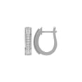 thumbnail image 1 of ARAIYA FINE JEWELRY 10K White Gold Round Diamond Hoop Earrings (1/10 cttw, I2-I3 Clarity, I-J Color), 1 of 6