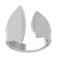 thumbnail image 1 of ARAIYA FINE JEWELRY 10K White Gold Round-shape Diamond Bypass Ring (1 cttw, I2-I3 Clarity, I-J Color) Size 6.5, 1 of 5