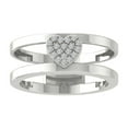 thumbnail image 1 of ARAIYA FINE JEWELRY 10K White Gold Round Lab Grown Diamond Band Ring (1/10 cttw, VS Clarity, D-F Color) Size 7.5, 1 of 4