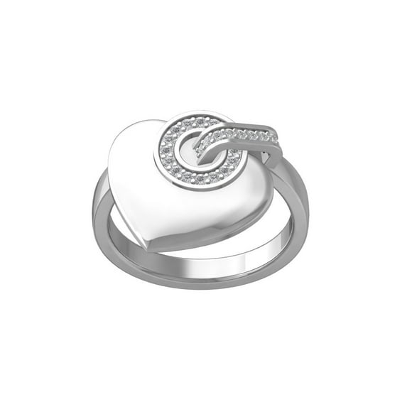 ARAIYA FINE JEWELRY 10K White Gold Round Lab Grown Diamond Band Ring (1/6 cttw, VS Clarity, D-F Color) Size 6