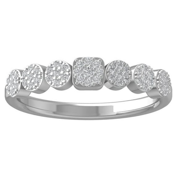 ARAIYA FINE JEWELRY 10K White Gold Round Lab Grown Diamond Engagement Ring (1/4 cttw, VS Clarity, D-E Color) Size 9.5