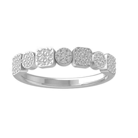 ARAIYA FINE JEWELRY 10K White Gold Round Lab Grown Diamond Engagement Ring (1/4 cttw, VS Clarity, D-E Color) Size 9.5