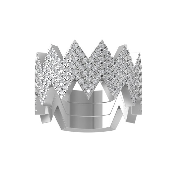 ARAIYA FINE JEWELRY 10K White Gold Round Lab Grown Diamond Engagement Ring (3/4 cttw, VS Clarity, D-E Color) Size 9