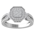 thumbnail image 1 of ARAIYA FINE JEWELRY 10K White Gold Round Lab Grown Diamond Engagement Ring (5/8 cttw, VS Clarity, D-E Color) Size 7.5, 1 of 1