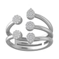 thumbnail image 1 of ARAIYA FINE JEWELRY 10K White Gold Round Lab Grown Diamond Open space Band Ring (1/4 cttw, VS Clarity, D-E Color) Size 5, 1 of 1