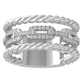 thumbnail image 1 of ARAIYA FINE JEWELRY 10K White Gold Round Lab Grown Diamond link Band Ring (1/5 cttw, VS Clarity, D-E Color) Size 8, 1 of 1