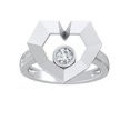 thumbnail image 1 of ARAIYA FINE JEWELRY 10K White Gold Round Shape Lab Grown Diamond Solitaire Ring Size 9 (1/4 Cttw, D-F Color, VS1 Clarity), 1 of 8