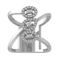 thumbnail image 1 of ARAIYA FINE JEWELRY 10K White Gold Round and Baguette-shape Diamond Wedding Band Ring (1/3 cttw, I-J Color, I2-I3 Clarity) Size 8.5, 1 of 4