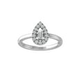 thumbnail image 1 of ARAIYA FINE JEWELRY 10K White Gold Round and Baguette shape Lab Grown Diamond Band Ring (1/4 cttw, VS Clarity, D-F Color) Size 9, 1 of 4