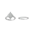 thumbnail image 1 of ARAIYA FINE JEWELRY 10K White Gold Round and Marquise-shape Diamond Engagement Ring (1 1/5 cttw, I-J Color, I2-I3 Clarity), Size 5.5, 1 of 5