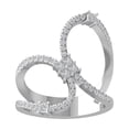 thumbnail image 1 of ARAIYA FINE JEWELRY 10K White Gold Round and Princess shape Lab Grown Diamond Band Ring (1/2 cttw, VS Clarity, D-F Color) Size 5, 1 of 4