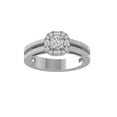 thumbnail image 1 of ARAIYA FINE JEWELRY 10K White Gold Round and baguette shape Diamond Engagement Ring (3/4 cttw, I2-I3 Clarity, I-J Color) Size 5.5, 1 of 5