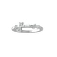 thumbnail image 1 of ARAIYA FINE JEWELRY 10K White Gold Round and baguette shape Lab Grown Diamond Fashion Ring (1/4 cttw, VS Clarity, D-F Color) Size 10, 1 of 5
