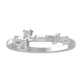 thumbnail image 1 of ARAIYA FINE JEWELRY 10K White Gold Round and baguette shape Lab Grown Diamond Fashion Ring (1/4 cttw, VS Clarity, D-F Color) Size 6.5, 1 of 5