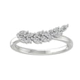 thumbnail image 1 of ARAIYA FINE JEWELRY 10K White Gold Round and marquise-shape Diamond Fashion Ring (1/3 cttw, I2-I3 Clarity, I-J Color) Size 6, 1 of 5