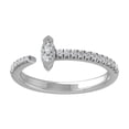thumbnail image 1 of ARAIYA FINE JEWELRY 10K White Gold Round and marquise-shape Diamond Fashion Wedding Ring (1/4 cttw, I-J Color, I2-I3 Clarity) Size 7.5, 1 of 5