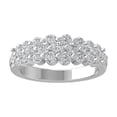 thumbnail image 1 of ARAIYA FINE JEWELRY 10K White Gold Round-shape Diamond Anniversary Ring (1 cttw, I2-I3 Clarity, I-J Color) Size 6, 1 of 5
