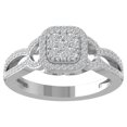 thumbnail image 1 of ARAIYA FINE JEWELRY 10K White Gold Round-shape Diamond Composite Ring (1/2 cttw, I2-I3 Clarity, I-J Color) Size 8.5, 1 of 5
