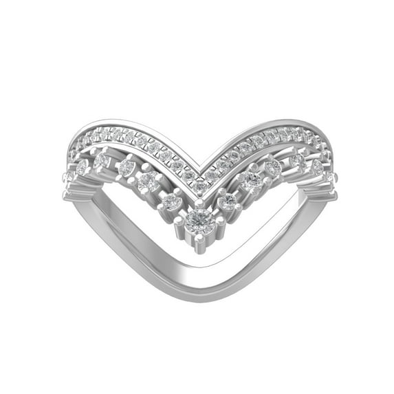 ARAIYA FINE JEWELRY 10K White Gold Round-shape Diamond Fashion Ring (1/2 cttw, I2-I3 Clarity, I-J Color) Size 8