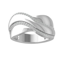 ARAIYA FINE JEWELRY 10K White Gold Round-shape Diamond Fashion Ring (1/5 cttw, I2-I3 Clarity, I-J Color) Size 6
