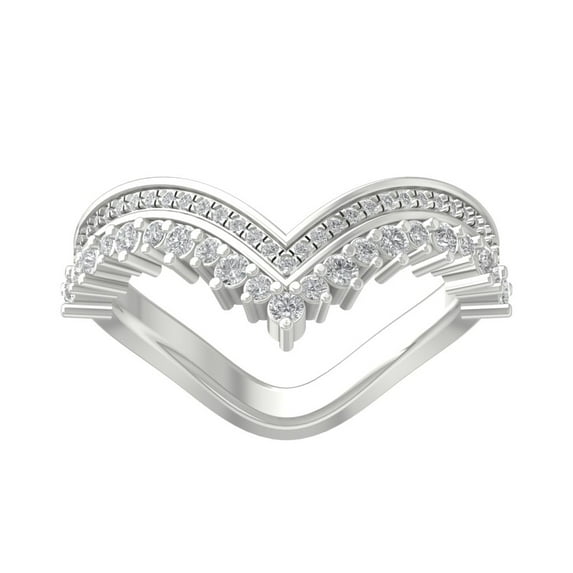 ARAIYA FINE JEWELRY 10K White Gold Round-shape Diamond Fashion Ring (1 cttw, I2-I3 Clarity, I-J Color) Size 8