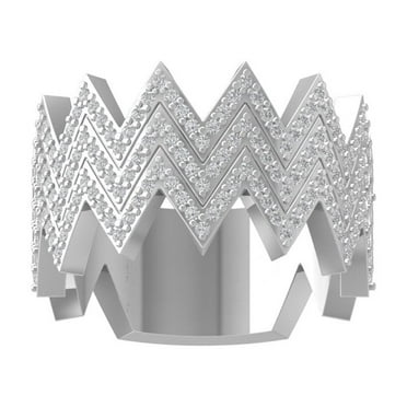 ARAIYA FINE JEWELRY 10K White Gold Round-shape Diamond Fashion Ring (3/4 cttw, I2-I3 Clarity, I-J Color) Size 5.5