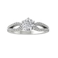 thumbnail image 1 of ARAIYA FINE JEWELRY 10K White Gold Round-shape Lab Grown Diamond Engagement Ring (1 1/5 cttw, VS Clarity, D-F Color) Size 6.5, 1 of 5