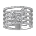 thumbnail image 1 of ARAIYA FINE JEWELRY 10K White Gold Round-shape Lab Grown Diamond Fashion Ring (1 cttw, VS Clarity, D-F Color) Size 6.5, 1 of 5