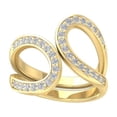 thumbnail image 1 of ARAIYA FINE JEWELRY 10K Yellow Gold Diamond Bypass Open Band Ring (1/2 cttw, I-J Color, I2-I3 Clarity) Size 6, 1 of 6