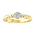 thumbnail image 1 of ARAIYA FINE JEWELRY 10K Yellow Gold Diamond Cluster Band Ring (1/6 cttw, I-J Color, I2-I3 Clarity) Size 8.5, 1 of 6