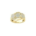 thumbnail image 1 of ARAIYA FINE JEWELRY 10K Yellow Gold Diamond Composite Cluster Engagement Ring (3/4 cttw, I-J Color, I2-I3 Clarity) Size 9, 1 of 4