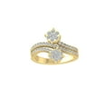 thumbnail image 1 of ARAIYA FINE JEWELRY 10K Yellow Gold Diamond Composite Cluster Engagement Ring (7/8 cttw, I-J Color, I2-I3 Clarity) Size 7.5, 1 of 4
