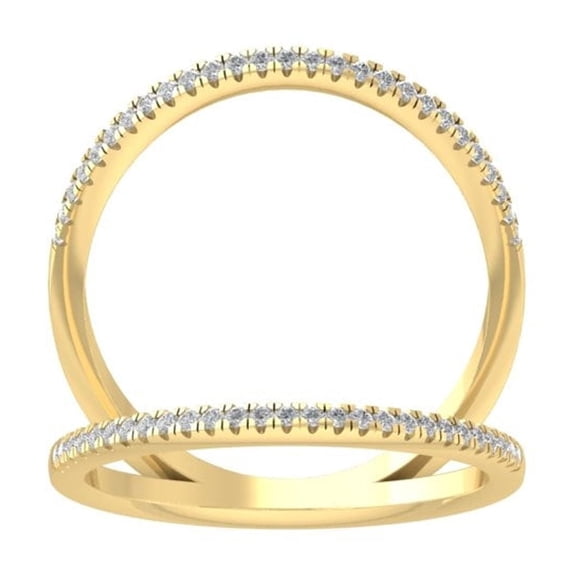 ARAIYA FINE JEWELRY 10K Yellow Gold Diamond Fashion Band Ring (1/4 cttw, I-J Color, I2-I3 Clarity) Size 6