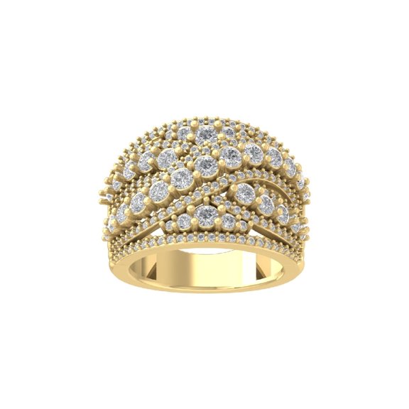 ARAIYA FINE JEWELRY 10K Yellow Gold Diamond Fashion Band Ring (2 1/2 cttw, I-J Color, I2-I3 Clarity) Size 9.5