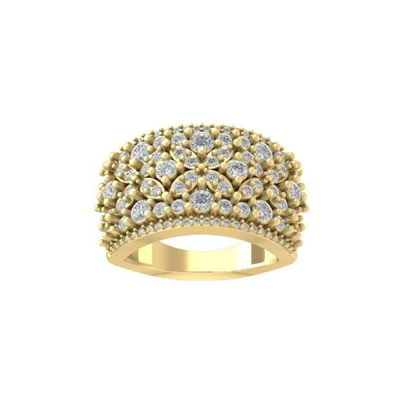 ARAIYA FINE JEWELRY 10K Yellow Gold Diamond Fashion Band Ring (2 cttw, I-J Color, I2-I3 Clarity) Size 8