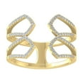 ARAIYA FINE JEWELRY 10K Yellow Gold Diamond Open Fashion Band Ring (1/4