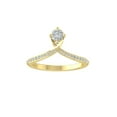 thumbnail image 1 of ARAIYA FINE JEWELRY 10K Yellow Gold Diamond Solitaire Engagement Ring (1/2 cttw, I-J Color, I2-I3 Clarity) Size 7, 1 of 4
